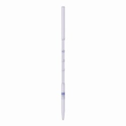 Demeter pipettes, Soda-lime glass, blue graduation | Marks at ml : 1.0, 2.0, 2.1, 2.2